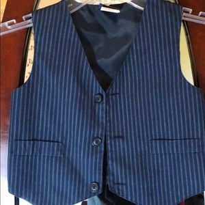 Little boys blue striped vest, size 4T